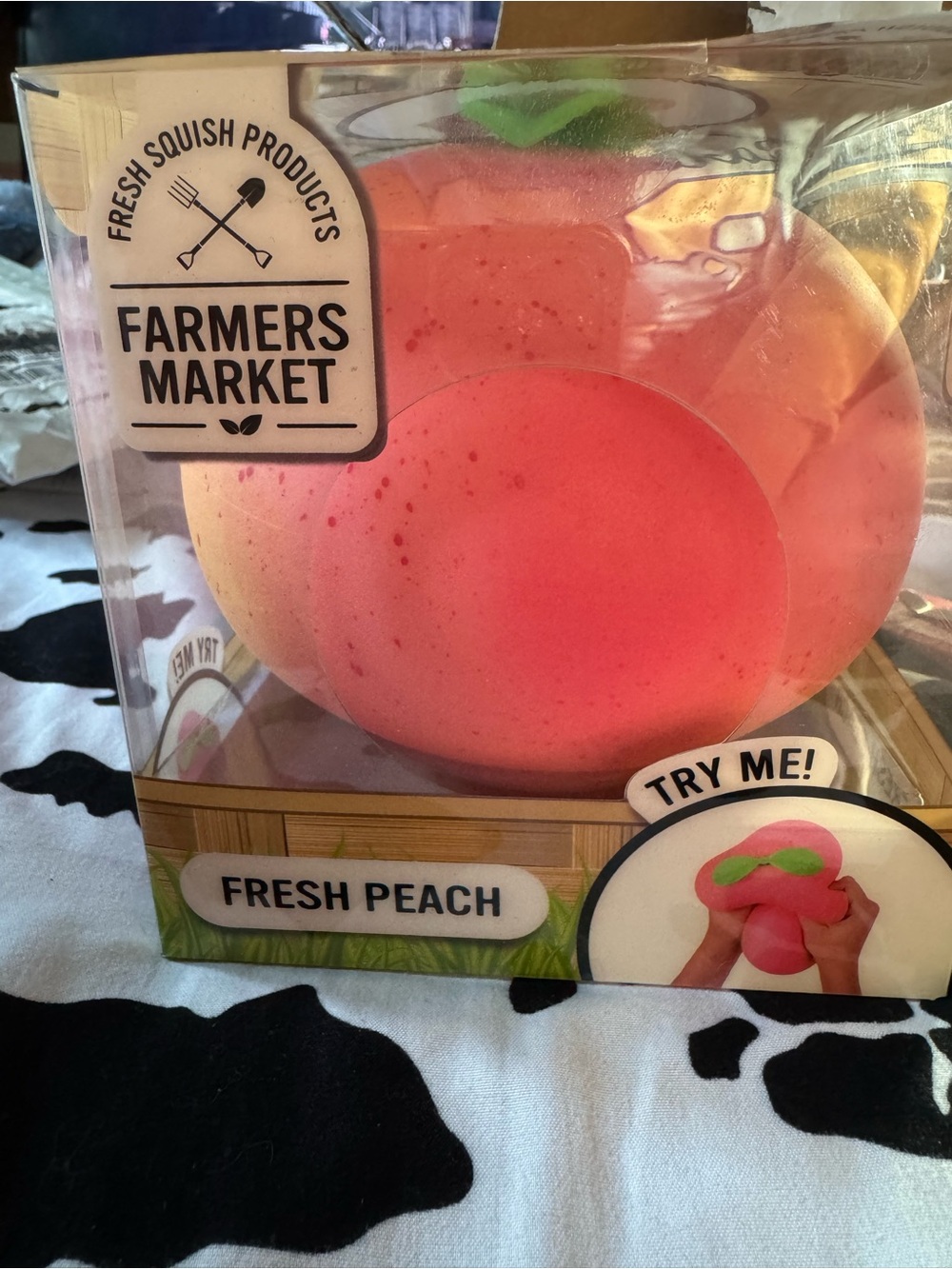 Giant Fresh Peach Squishy Decorative Accent - Pink